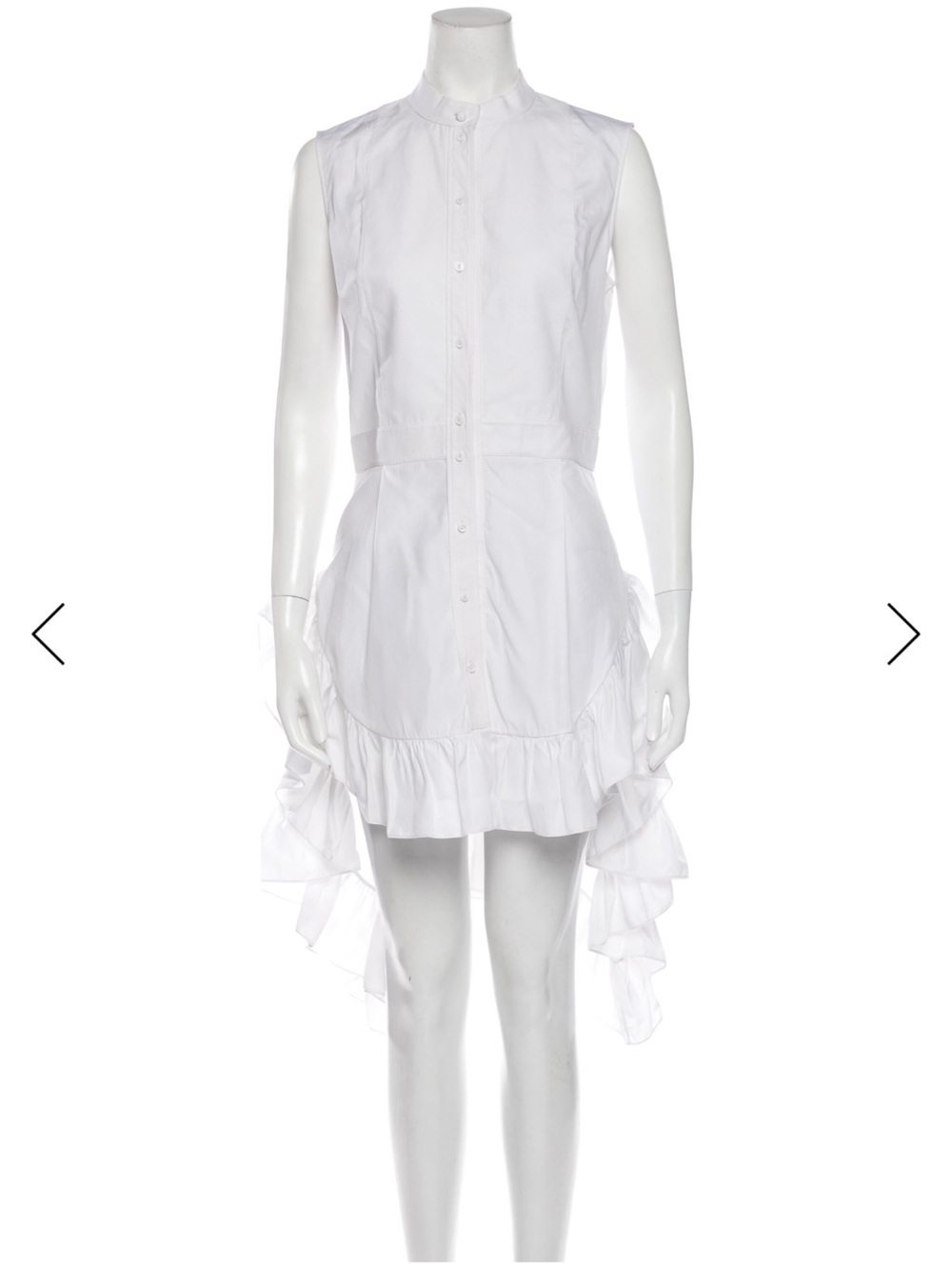 Alexander McQueen high low dress in white